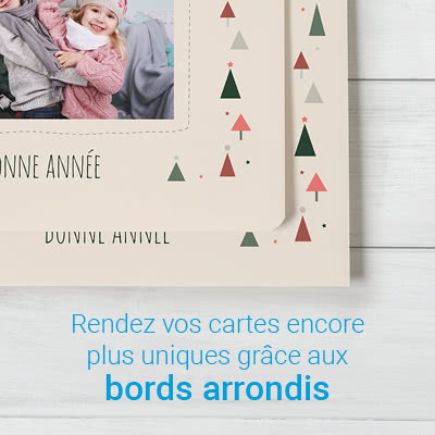 carte de bonne année avec bords arrondis