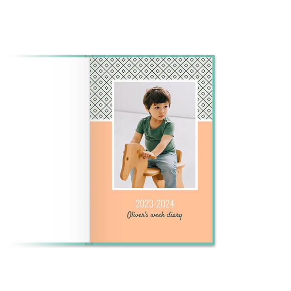 Photo Diary Deluxe Linen teal green