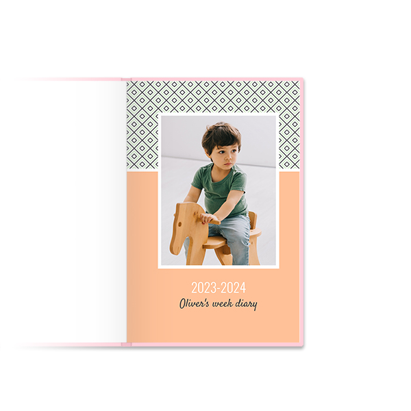 Agenda photo luxe rose pastel