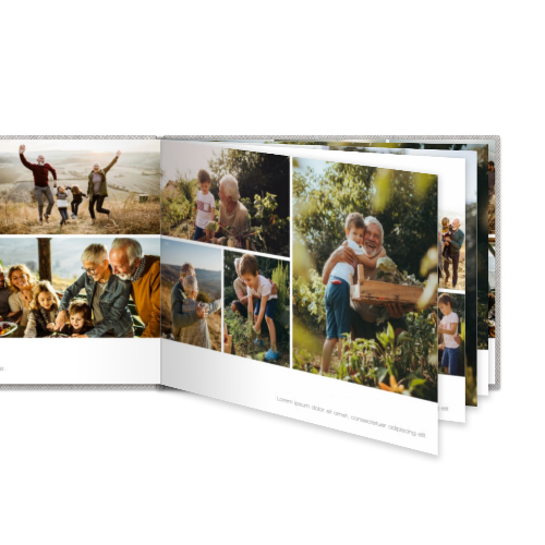 Livre photo L paysage - couverture rigide en lin Livre photo L paysage - couverture rigide en lin