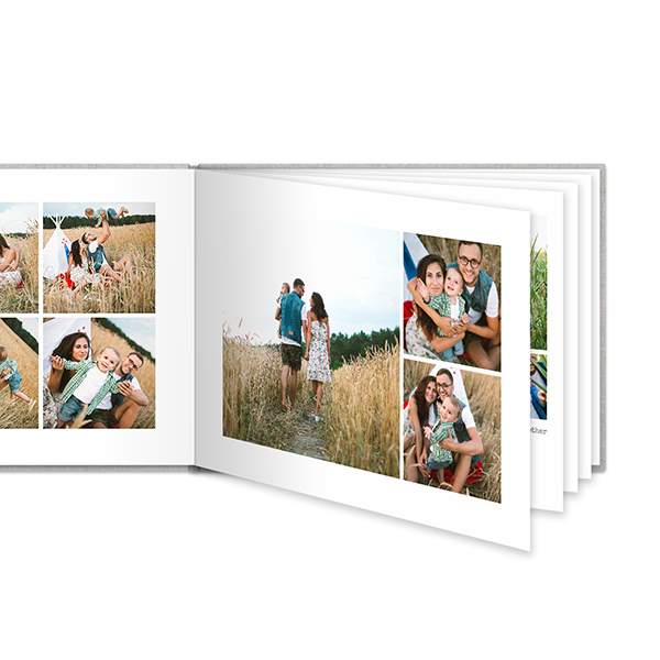 Fotoboek L liggend linnen kaft platliggend Fotoboek L liggend linnen kaft platliggend