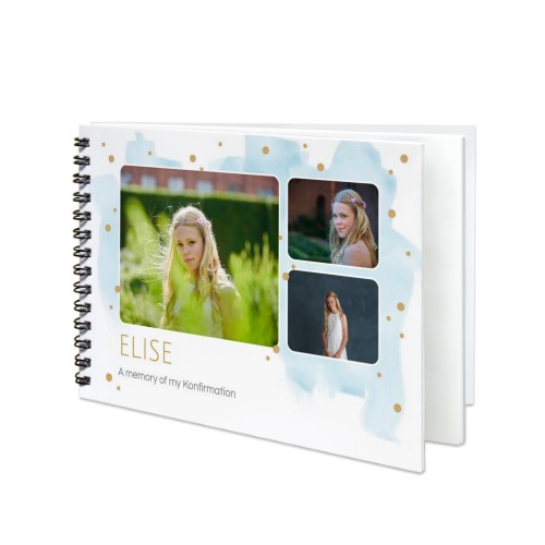 Medium liggende Fotobog spiralryg