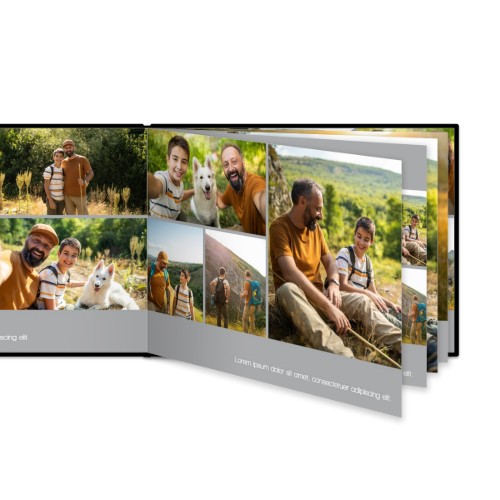 Fotobok XL Liggende Deluxe - Hard perm lærimitasjon