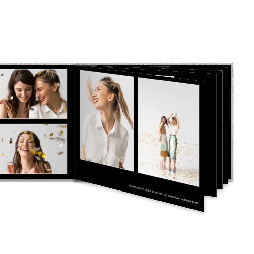 Fotoboek XL liggend fotopapier linnen kaft platliggende binding Fotoboek XL liggend fotopapier linnen kaft platliggende binding