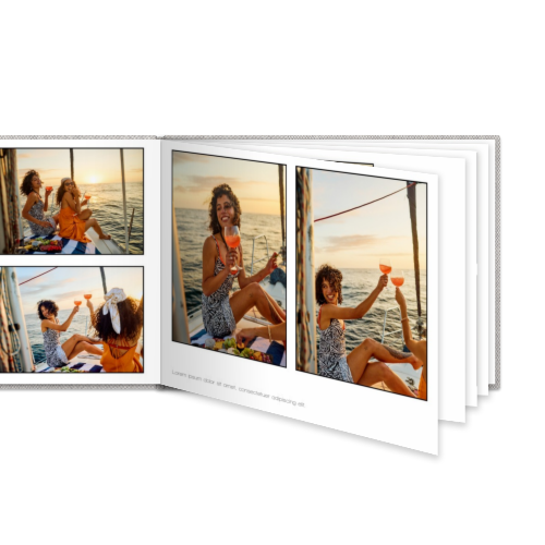 Livre photo XL paysage - couverture rigide en lin Livre photo XL paysage - couverture rigide en lin