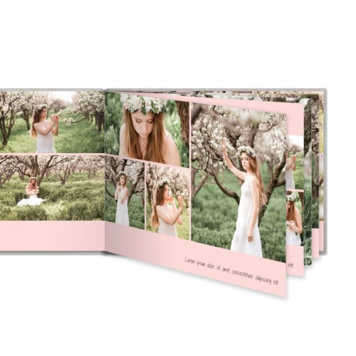 Fotoboek XL liggend fotopapier linnen kaft platliggende binding Fotoboek XL liggend fotopapier linnen kaft platliggende binding