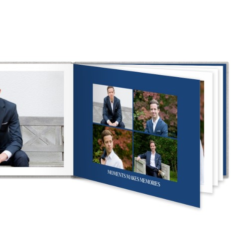 Fotoboek XL liggend fotopapier linnen kaft platliggende binding Fotoboek XL liggend fotopapier linnen kaft platliggende binding