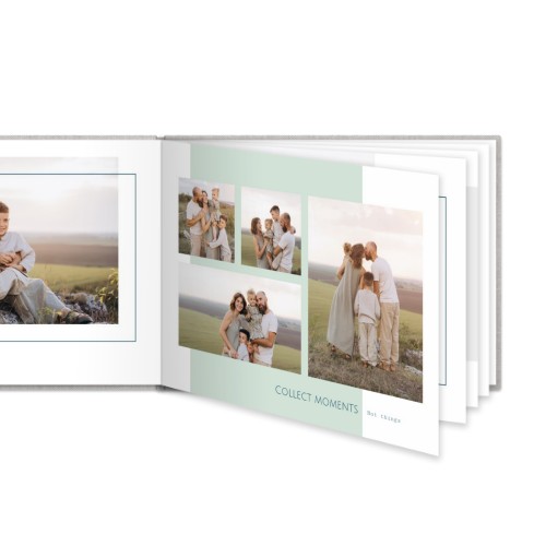 Fotoboek XL liggend fotopapier linnen kaft platliggende binding Fotoboek XL liggend fotopapier linnen kaft platliggende binding