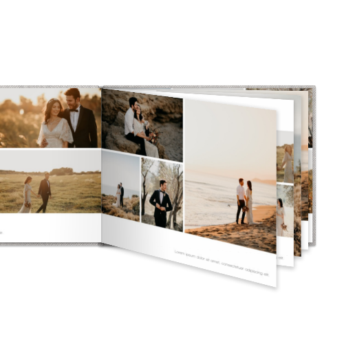 Fotobok XL liggande deluxe hÄrt omslag - Linne Fotobok XL liggande deluxe hÄrt omslag - Linne