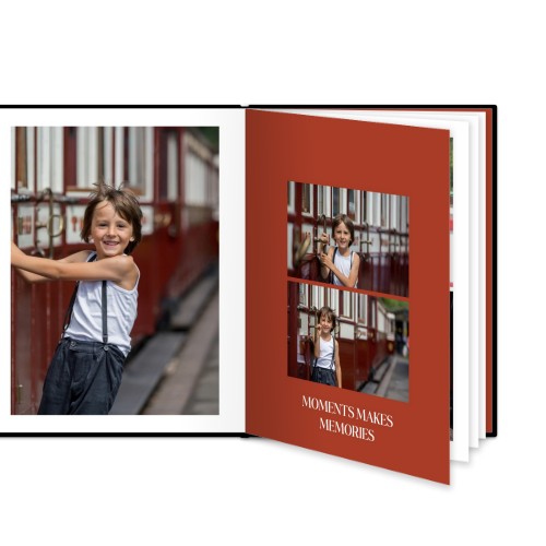 Livre photo L portrait - couverture rigide en simili cuir