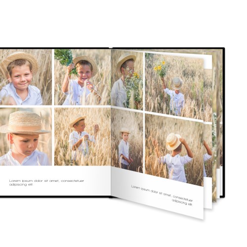 L staand - harde lederen kaft