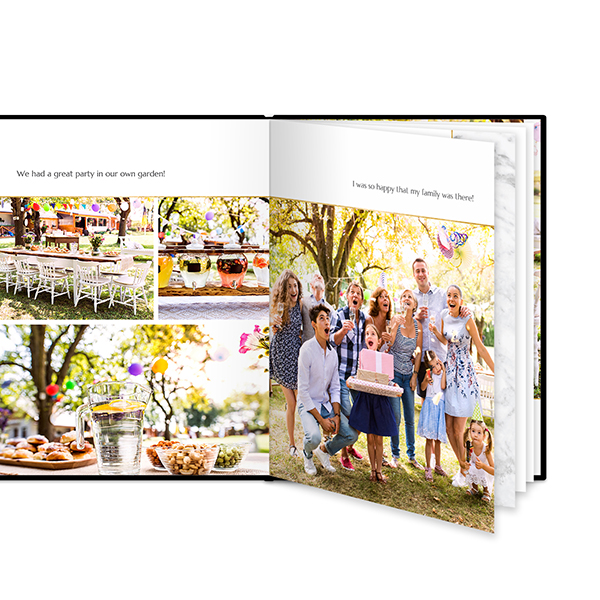 L portrait - couverture rigide en simili cuir