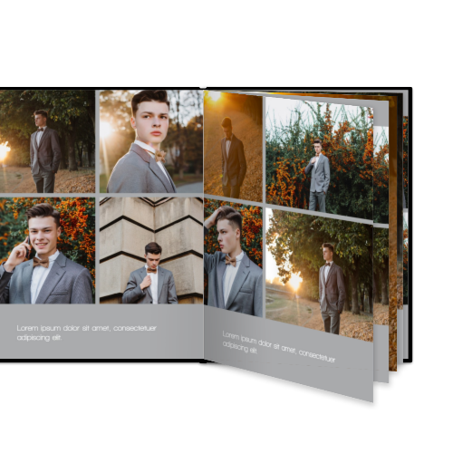 Fotobok stor porträtt hårt omslag - Läderimitation