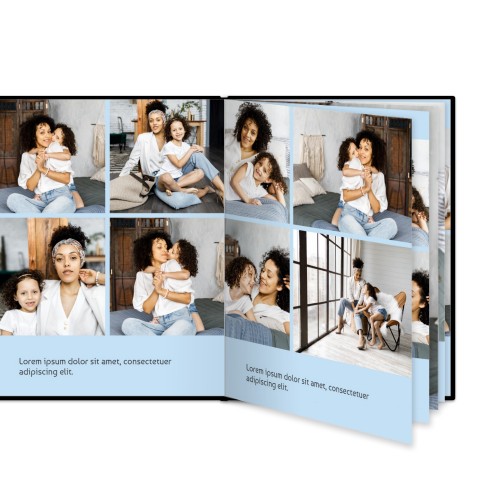 Fotobok stor porträtt hårt omslag - Läderimitation