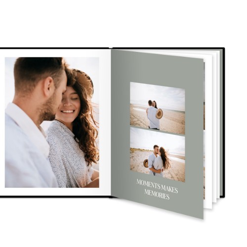 Fotobok stor porträtt hårt omslag - Läderimitation