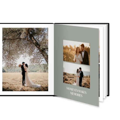 Fotobok stor porträtt hårt omslag - Läderimitation