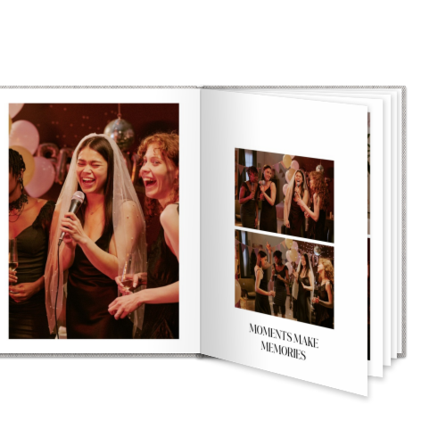 Livre photo L portrait - couverture rigide en lin Livre photo L portrait - couverture rigide en lin