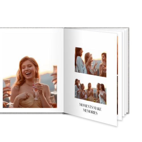 Livre photo L portrait - couverture rigide en lin Livre photo L portrait - couverture rigide en lin