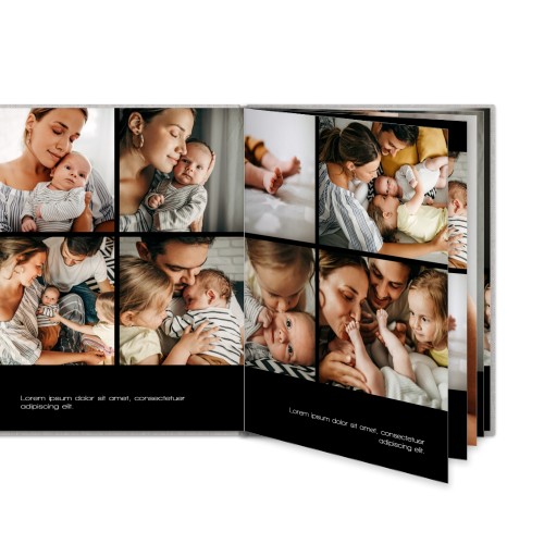 L portrait - couverture rigide en lin