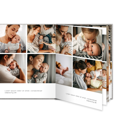 Livre photo L portrait - couverture rigide en lin Livre photo L portrait - couverture rigide en lin