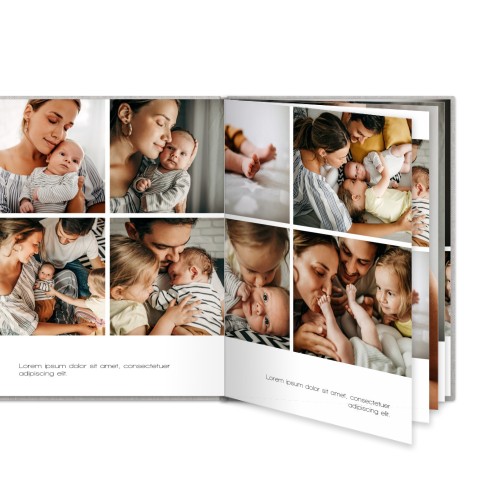 L portrait - couverture rigide en lin