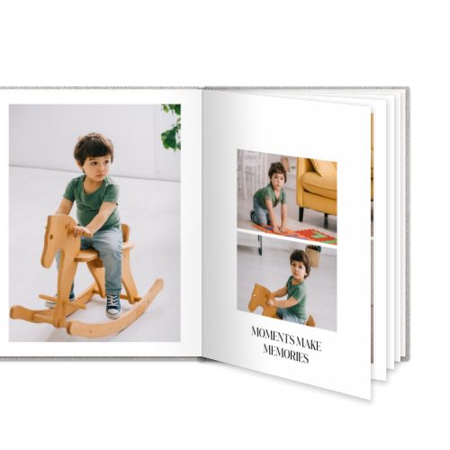 Livre photo L portrait - couverture rigide en lin Livre photo L portrait - couverture rigide en lin