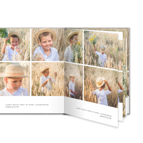 Livre photo L portrait - couverture rigide en lin Livre photo L portrait - couverture rigide en lin