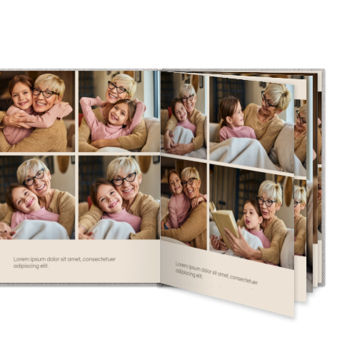 Livre photo L portrait - couverture rigide en lin Livre photo L portrait - couverture rigide en lin