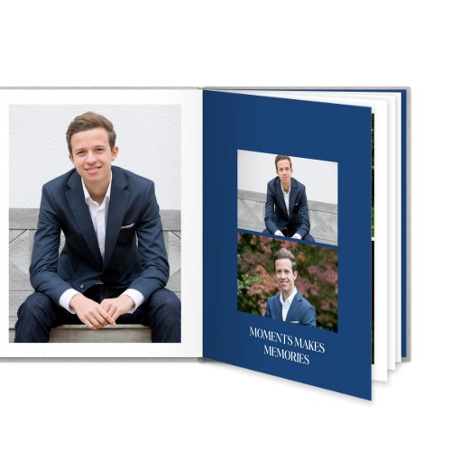 Livre photo L portrait - couverture rigide en lin Livre photo L portrait - couverture rigide en lin