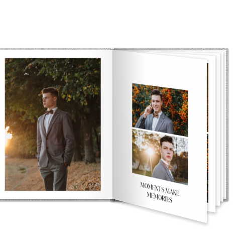 Livre photo L portrait - couverture rigide en lin Livre photo L portrait - couverture rigide en lin