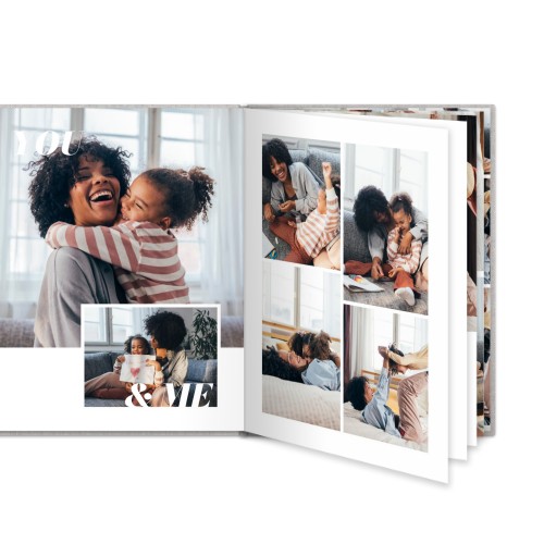 Fotoboek L staand linnen kaft platliggende binding