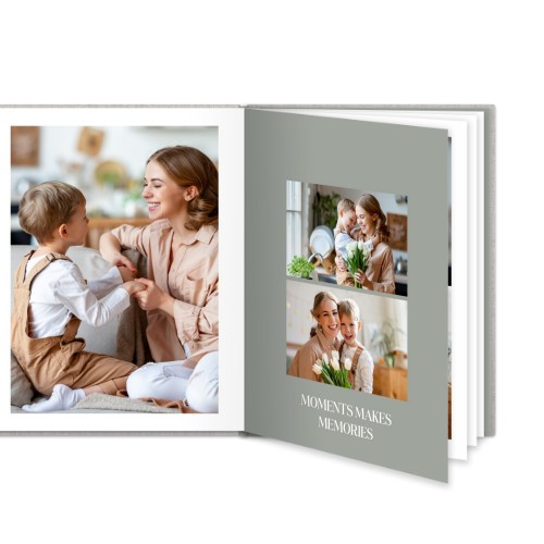 Fotobok stor porträtt hårt omslag - Linne