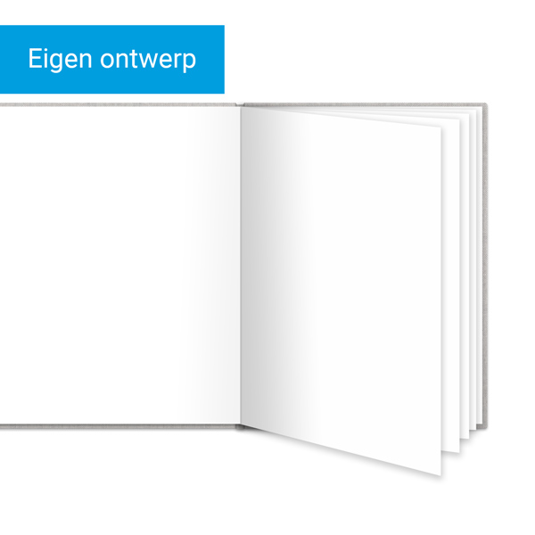 Fotoboek L staand linnen kaft platliggende binding