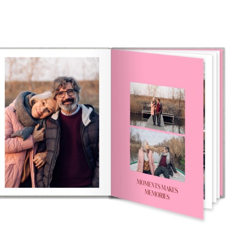 Kuvakirja Large Pysty - Kovat kannet - Pellava