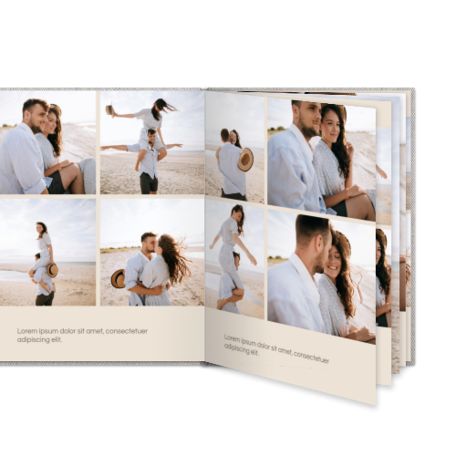 Livre photo L portrait - couverture rigide en lin Livre photo L portrait - couverture rigide en lin