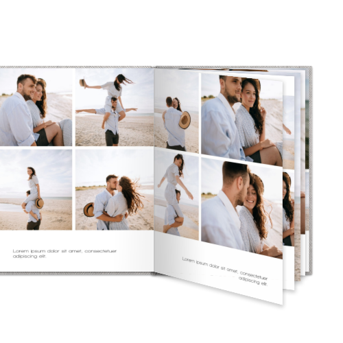 Livre photo L portrait - couverture rigide en lin Livre photo L portrait - couverture rigide en lin