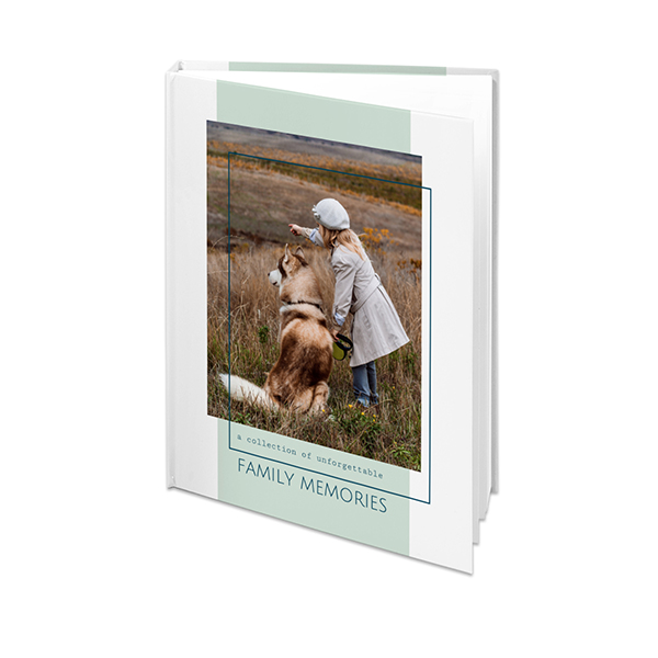 Fotoboek L staand harde fotokaft platliggende binding