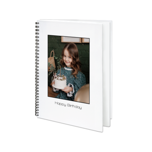 Livre photo L portrait - couverture personnalisée à spirales Livre photo L portrait - couverture personnalisée à spirales