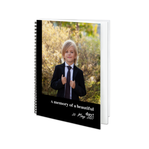 Livre photo L portrait - couverture personnalisée à spirales Livre photo L portrait - couverture personnalisée à spirales