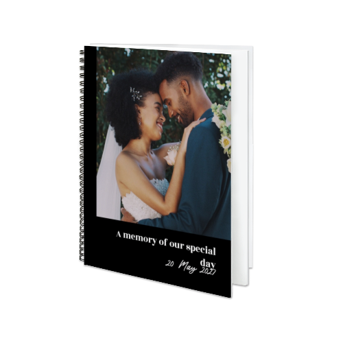 Livre photo L portrait - couverture personnalisée à spirales Livre photo L portrait - couverture personnalisée à spirales