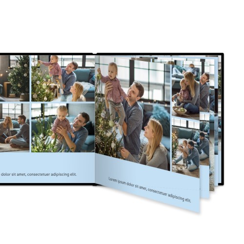 L vierkant - harde lederen kaft