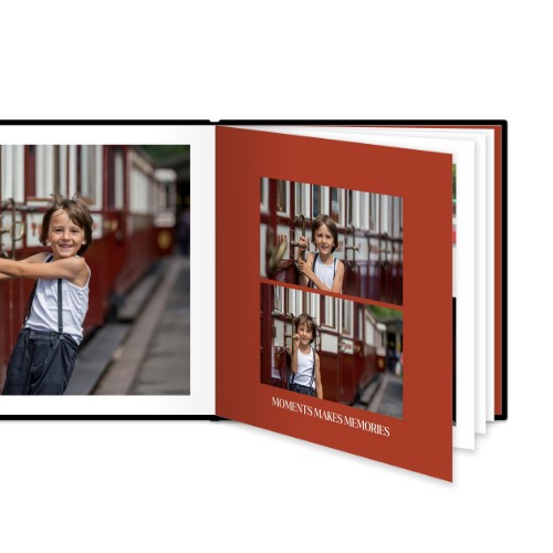 Livre photo L carré - couverture rigide en simili cuir