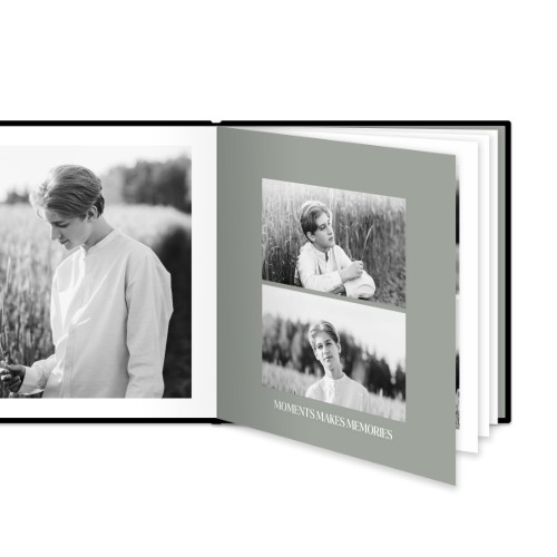 Fotobok stor kvadratisk hårt omslag - Läderimitation