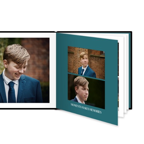 Stor kvadratisk fotobog hårdt cover kunstlæder