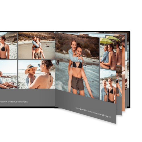 Livre photo L carré - couverture rigide en simili cuir Livre photo L carré - couverture rigide en simili cuir