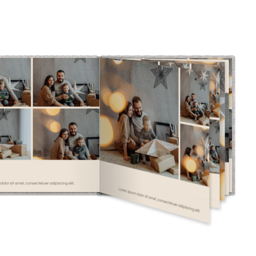 Fotoboek L vierkant linnen kaft platliggend Fotoboek L vierkant linnen kaft platliggend