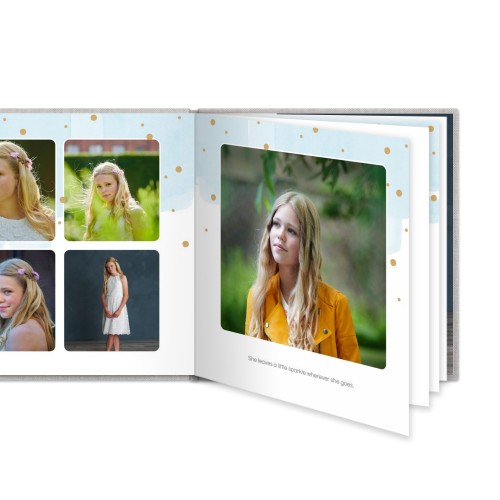 Livre photo L carré - couverture rigide en lin