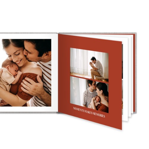 Fotoboek L vierkant linnen kaft platliggend Fotoboek L vierkant linnen kaft platliggend