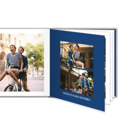 Livre photo L carré - couverture rigide en lin Livre photo L carré - couverture rigide en lin