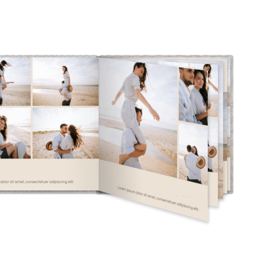 Fotobok stor kvadratisk hÄrt omslag - Linne Fotobok stor kvadratisk hÄrt omslag - Linne